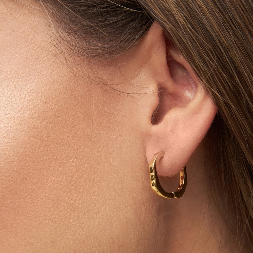 LULU Copenhagen Organic Hoops Paire Hoops Gold Plated