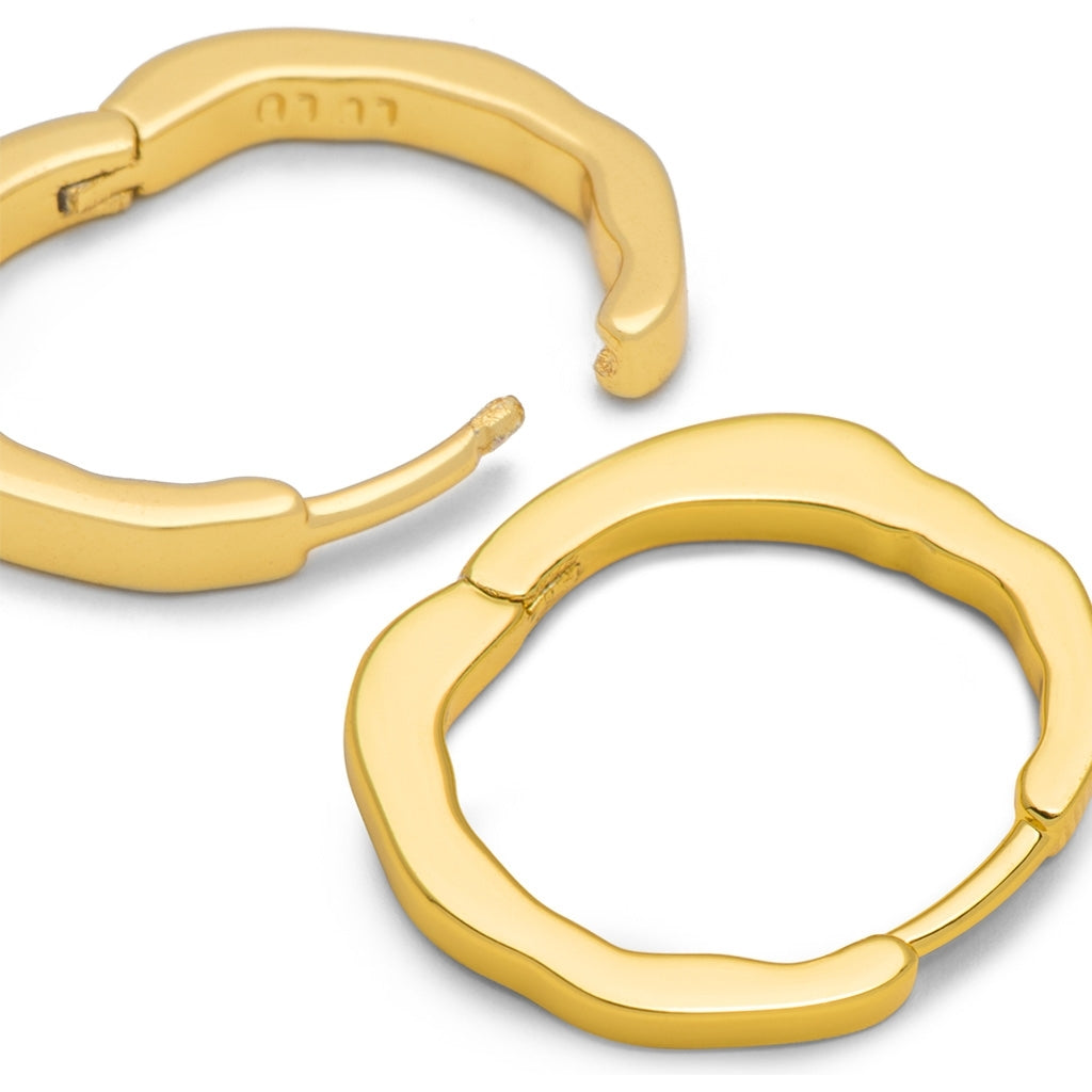 LULU Copenhagen Organic Hoops Paire Hoops Gold Plated