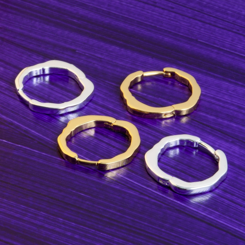 LULU Copenhagen Organic Hoops Paire Hoops Silver Plated