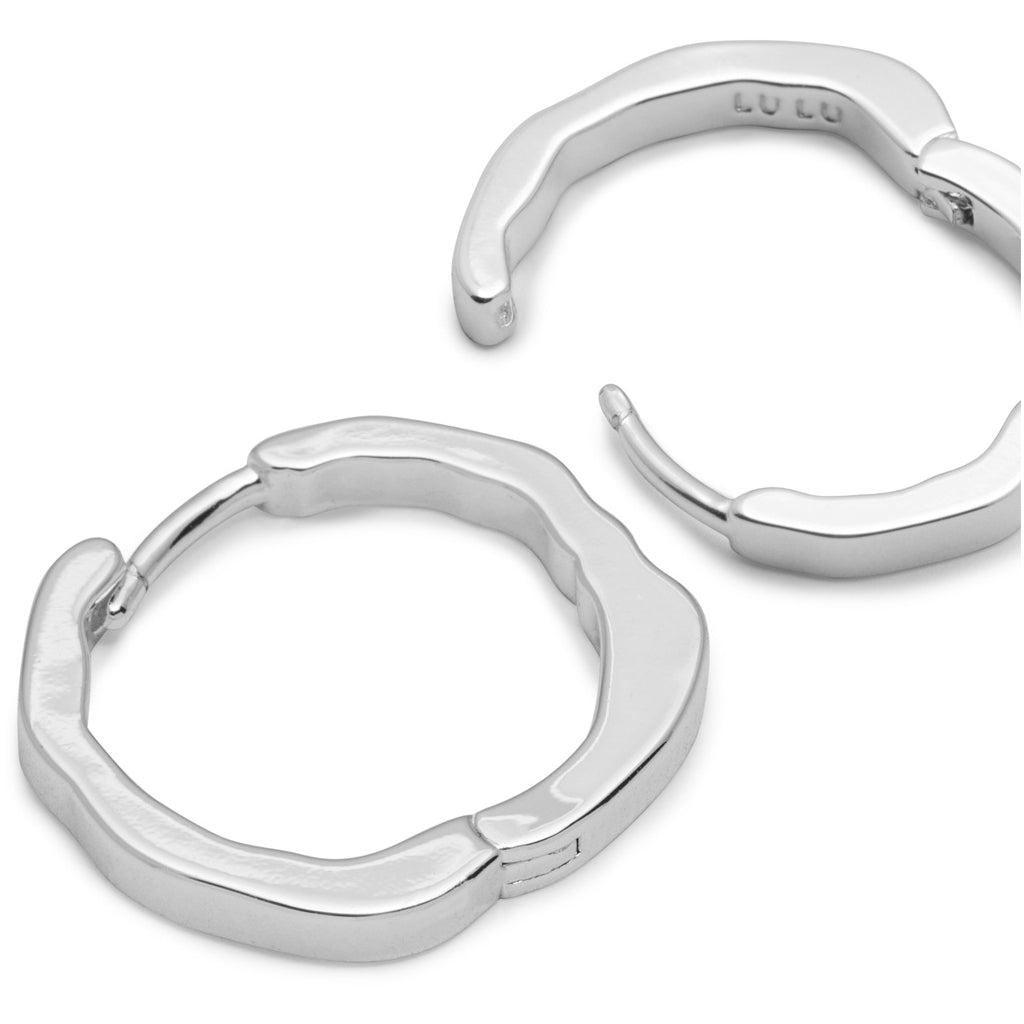 LULU Copenhagen Organic Hoops Paire Hoops Silver Plated