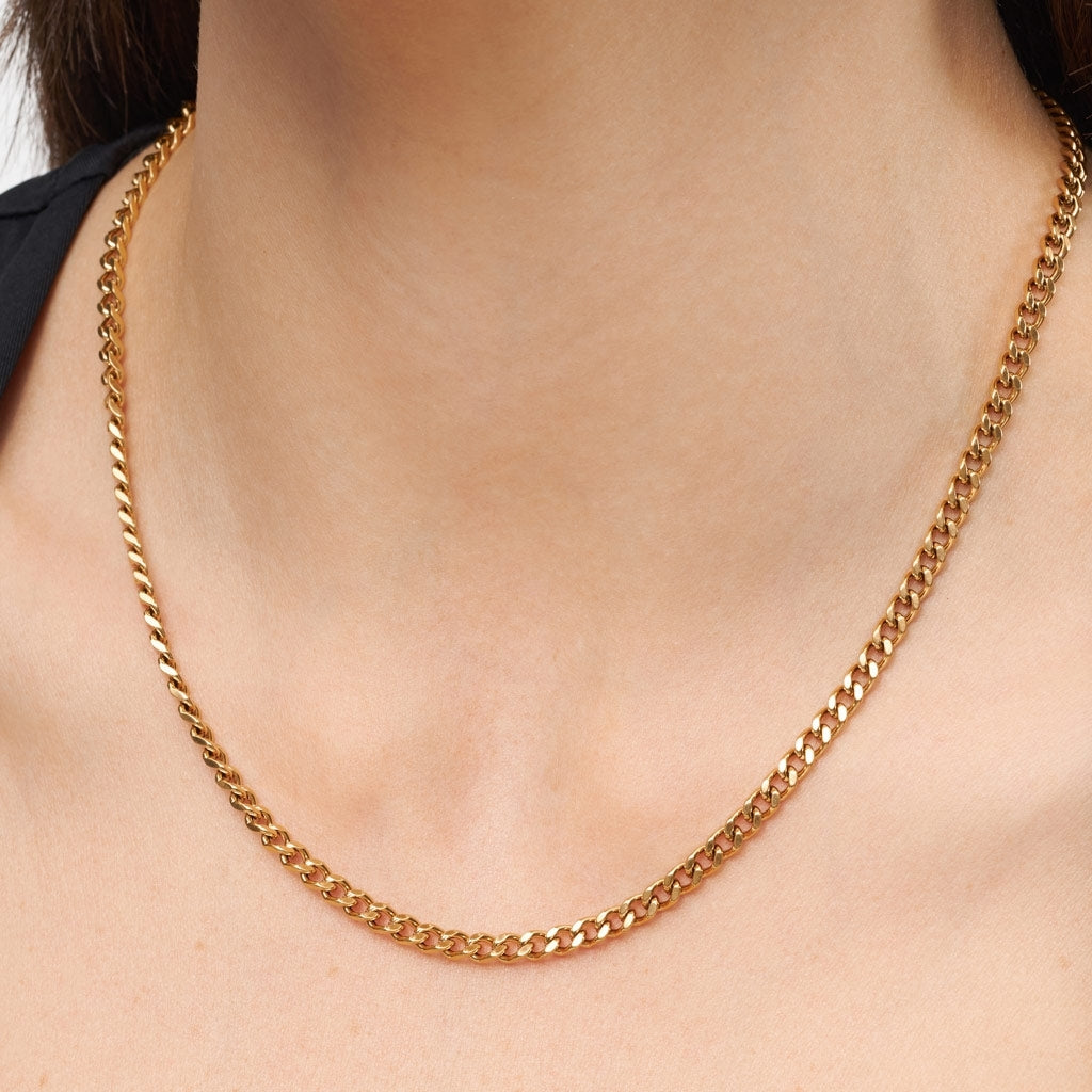 LULU Copenhagen Panzer Collier plaqué or Necklaces Gold Plated