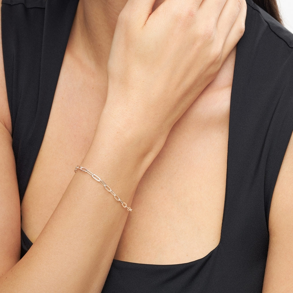 LULU Copenhagen Paperclip Bracelet argenté Bracelets Silver Plated