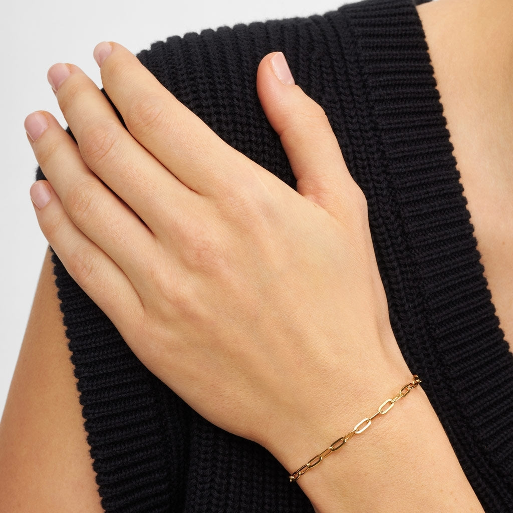 LULU Copenhagen Paperclip Bracelet plaqué or Bracelets Gold Plated