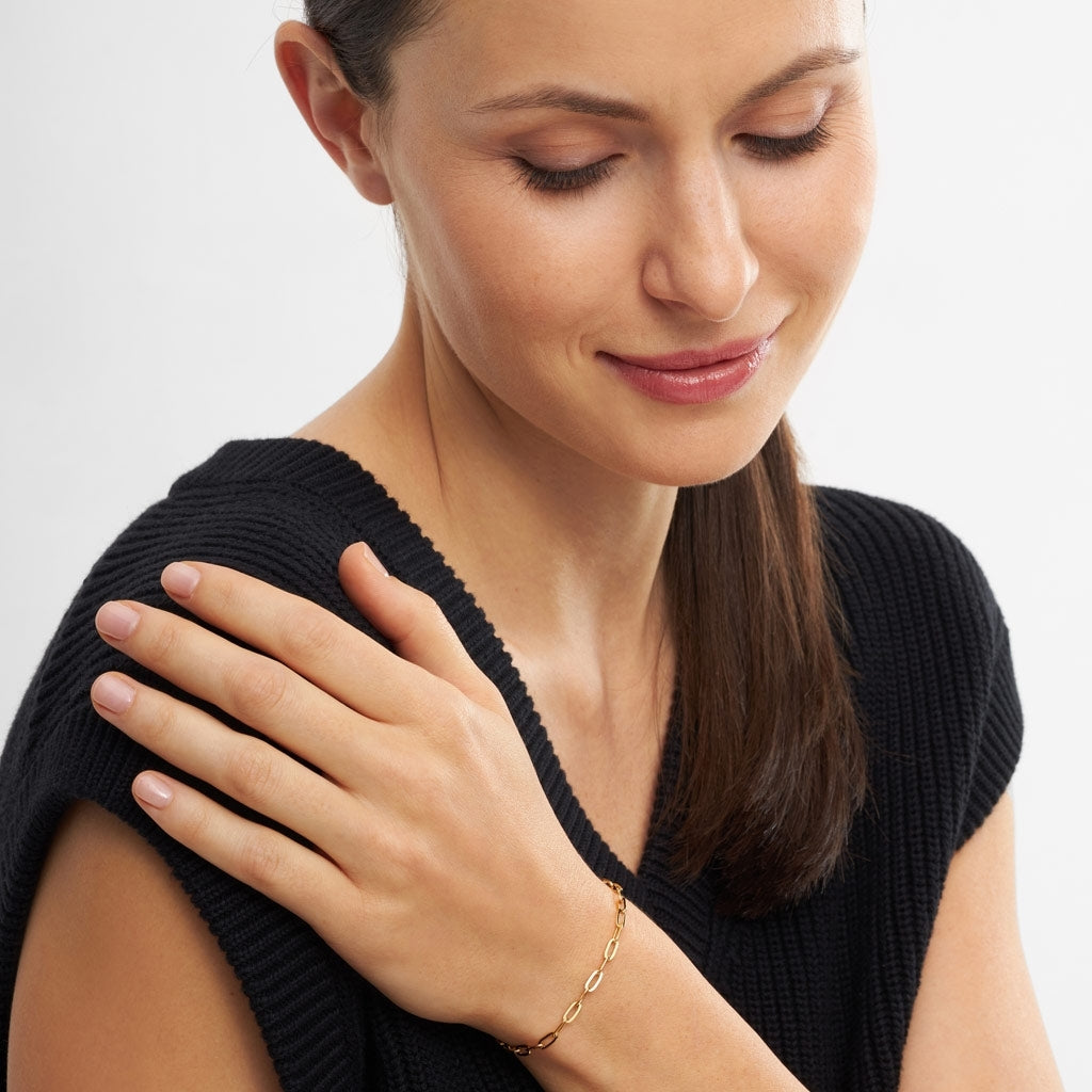 LULU Copenhagen Paperclip Bracelet plaqué or Bracelets Gold Plated