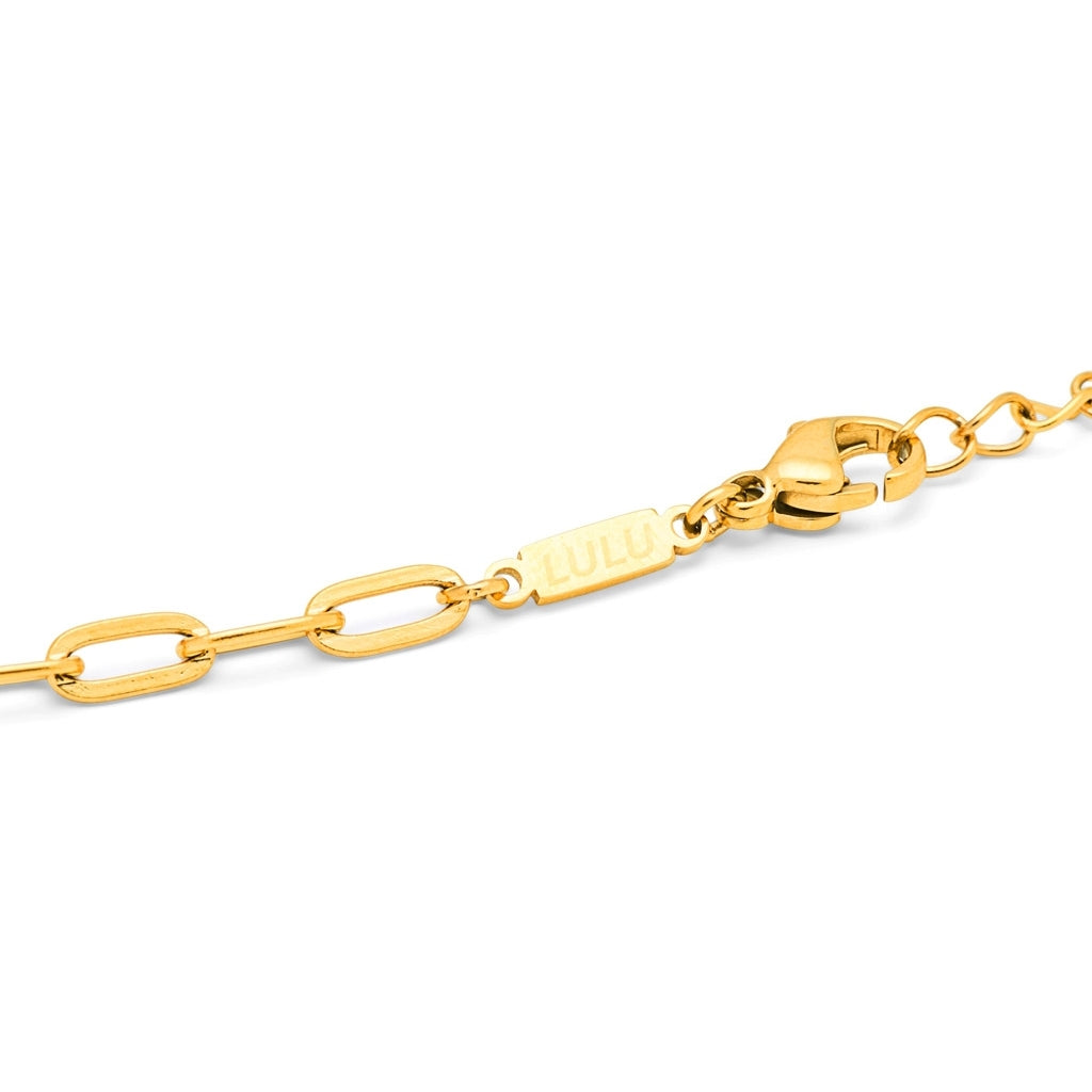 LULU Copenhagen Paperclip Collier plaqué or Necklaces Gold Plated