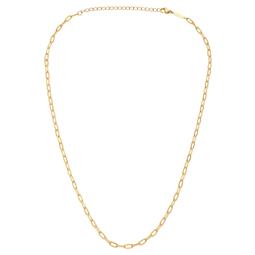 LULU Copenhagen Paperclip Collier plaqué or Necklaces Gold Plated