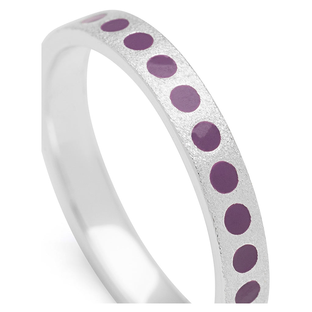 LULU Copenhagen Pattern Ring argent Rings Purple Harvest