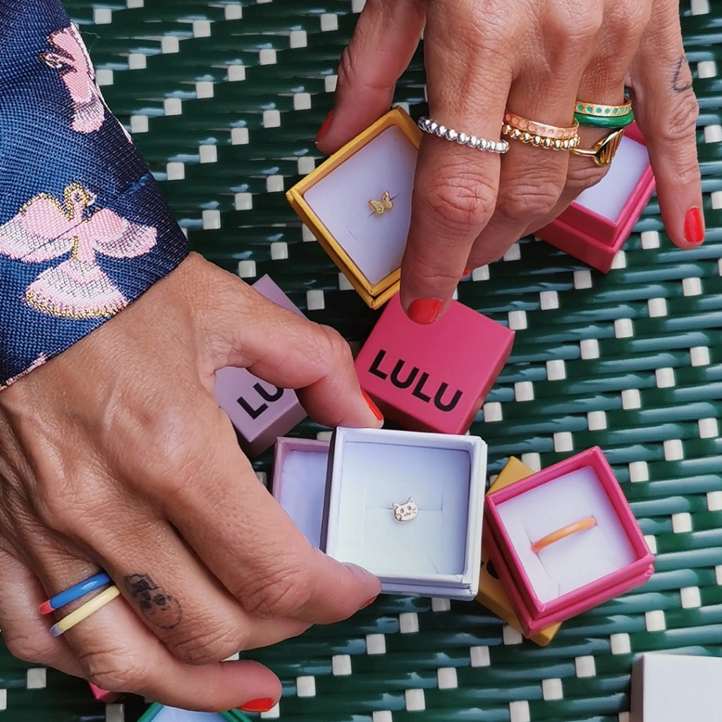 LULU Copenhagen Pattern Ring argent Rings Purple Harvest