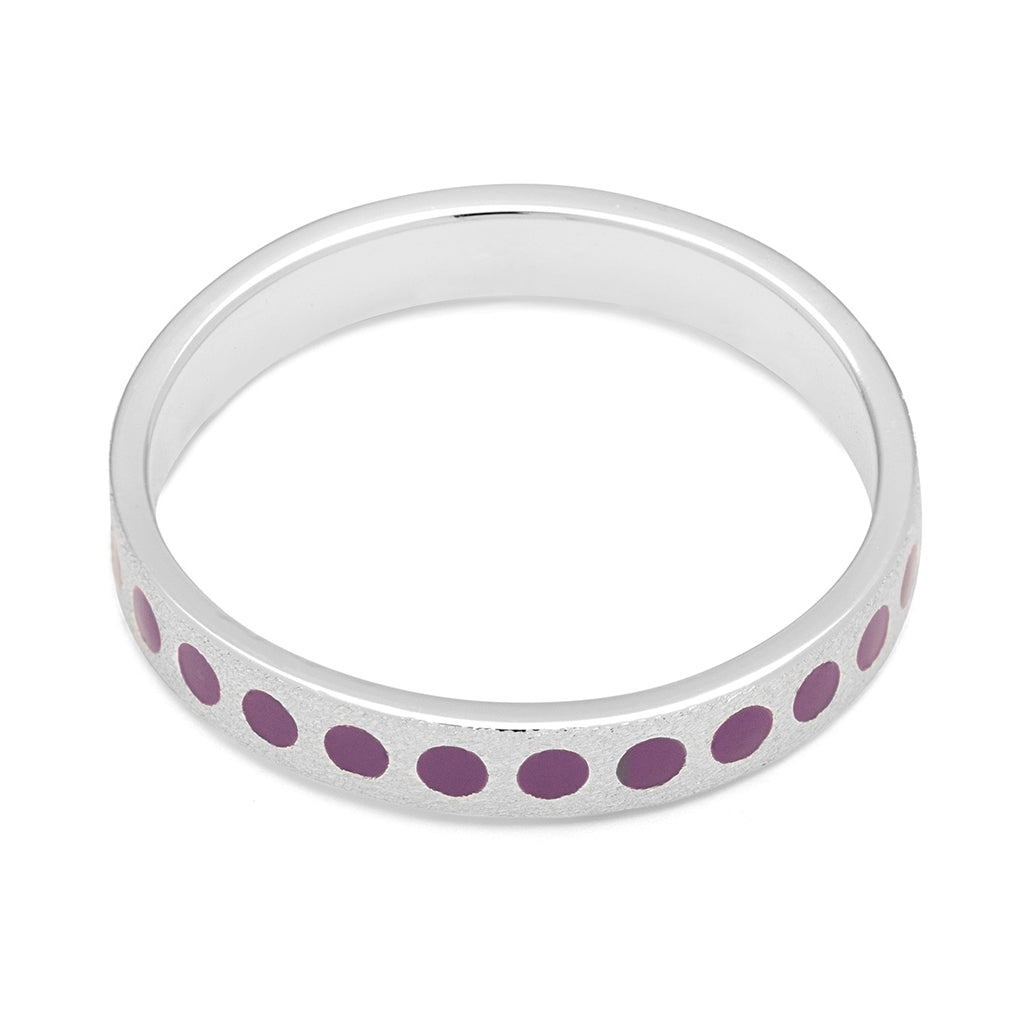 LULU Copenhagen Pattern Ring argent Rings Purple Harvest