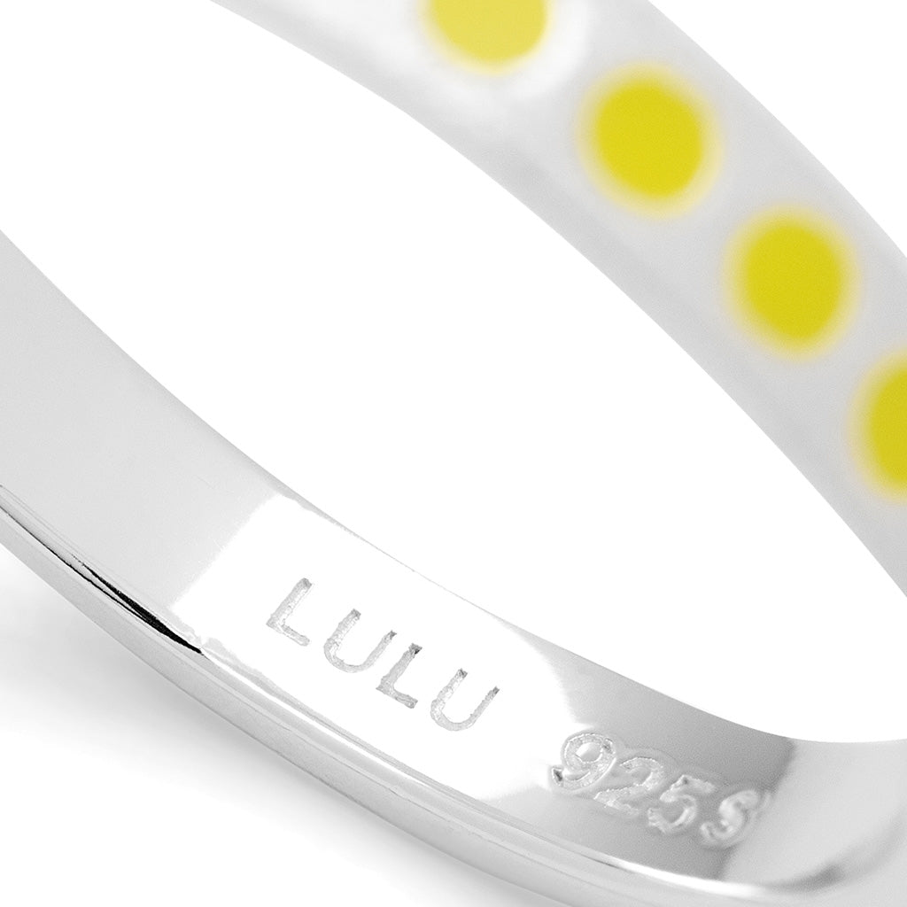 LULU Copenhagen Pattern Ring argent Rings Wild Lime
