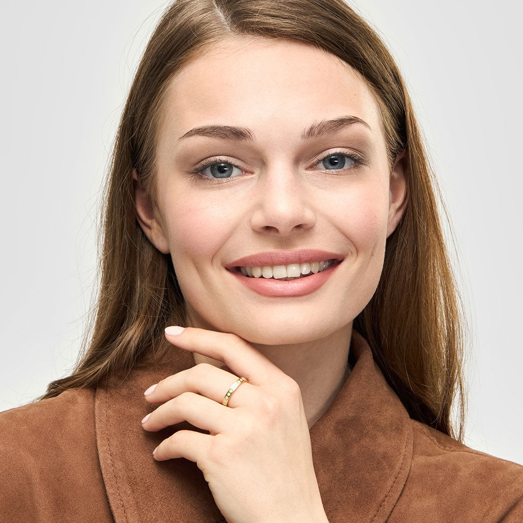 LULU Copenhagen Pattern Ring plaqué or Rings Mint