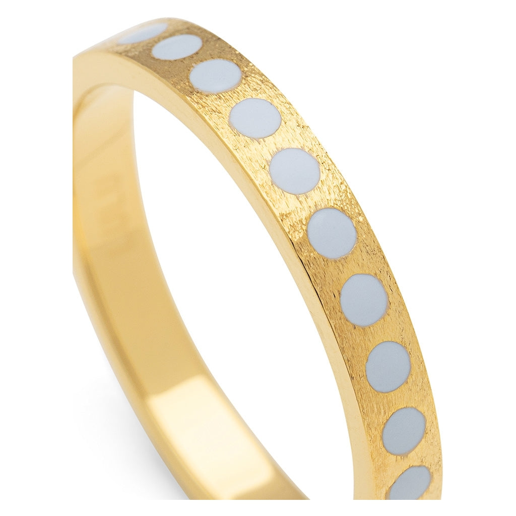 LULU Copenhagen Pattern Ring plaqué or Rings Skyride Blue