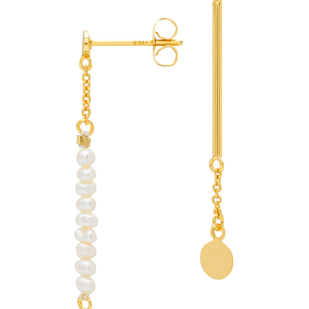 LULU Copenhagen Pearls & Pin earring 1 pcs Ear stud, 1 pcs Gold Plated