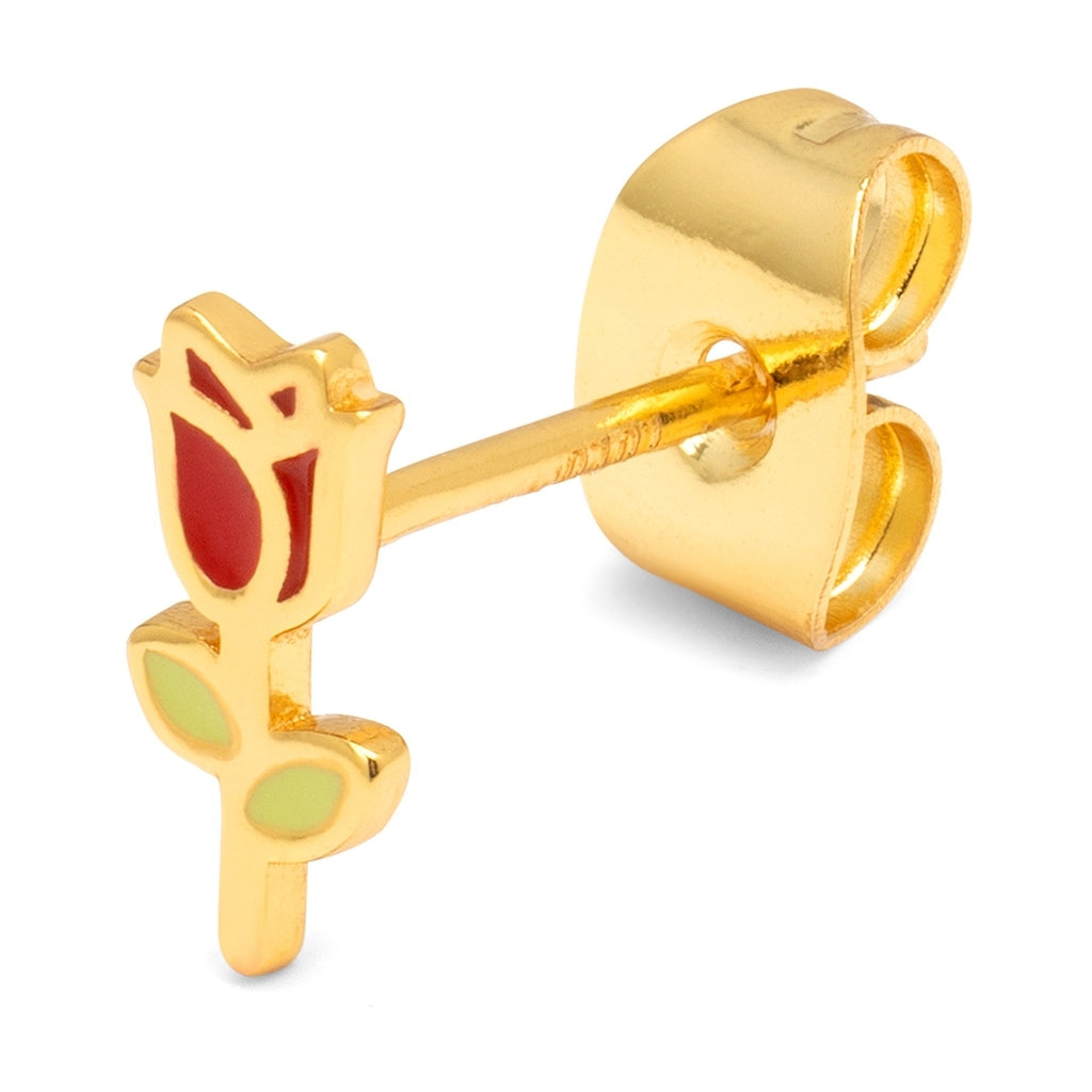 LULU Copenhagen Rose boucle d'oreille 1 pièce Ear stud, 1 pcs Gold Plated