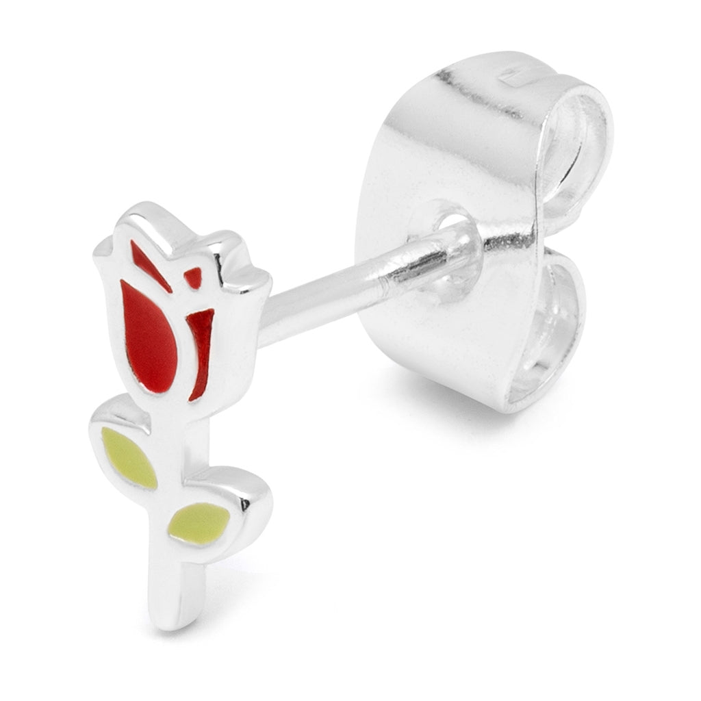 LULU Copenhagen Rose boucle d'oreille 1 pièce Ear stud, 1 pcs Silver Plated