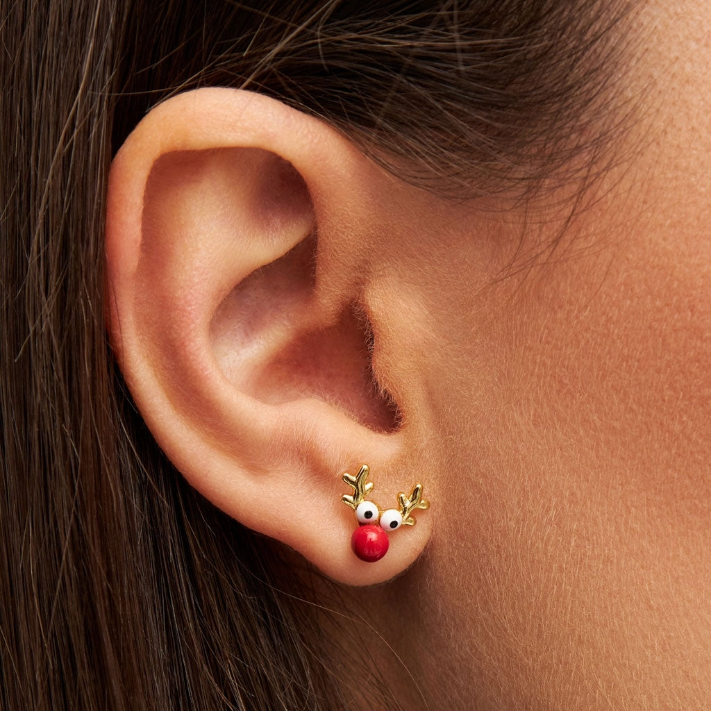 LULU Copenhagen Rudolph earring 1 pcs Ear stud, 1 pcs Gold Plated