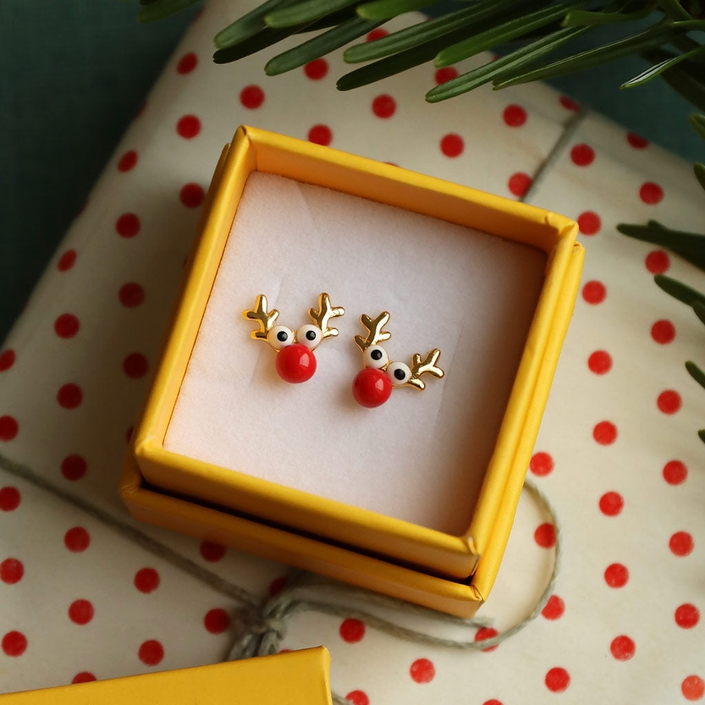 LULU Copenhagen Rudolph earring 1 pcs Ear stud, 1 pcs Gold Plated