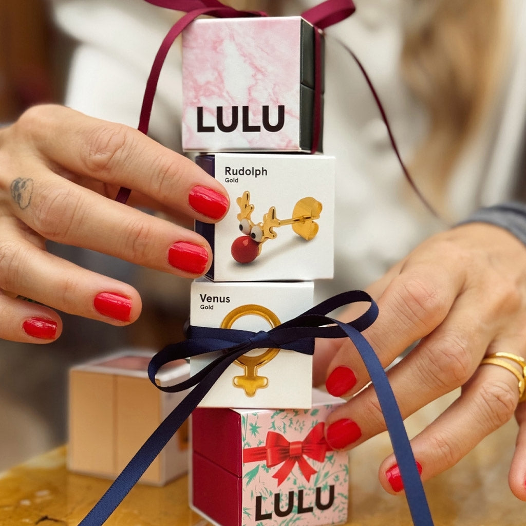 LULU Copenhagen Rudolph earring 1 pcs Ear stud, 1 pcs Gold Plated