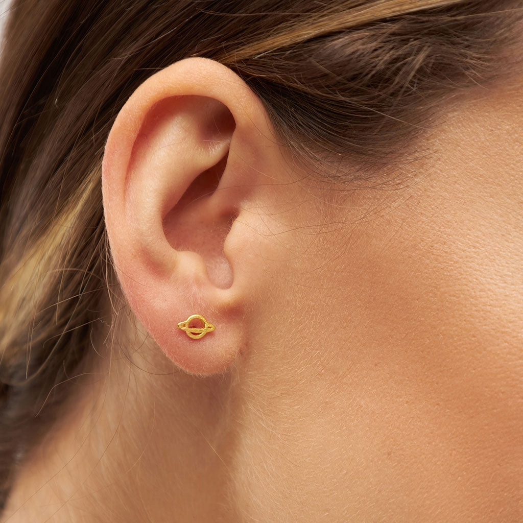 LULU Copenhagen Saturn boucle d'oreille 1 pièce Ear stud, 1 pcs Gold Plated