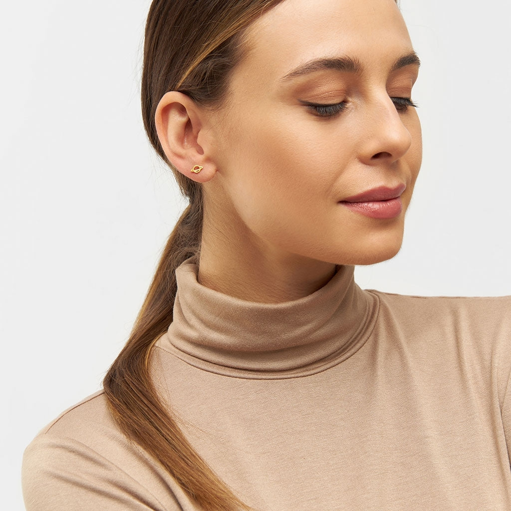 LULU Copenhagen Saturn boucle d'oreille 1 pièce Ear stud, 1 pcs Gold Plated