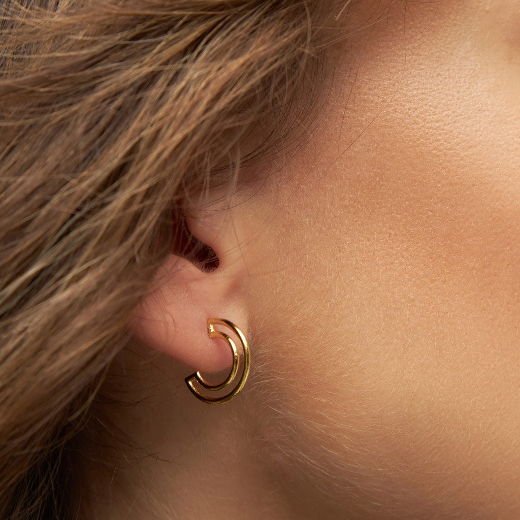 LULU Copenhagen Shape Hoops Paire Hoops Gold Plated