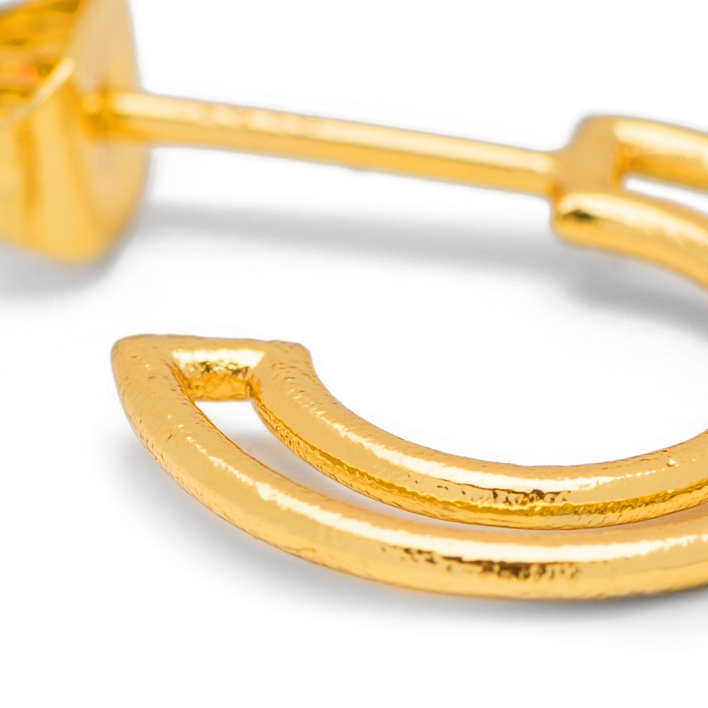 LULU Copenhagen Shape Hoops Paire Hoops Gold Plated