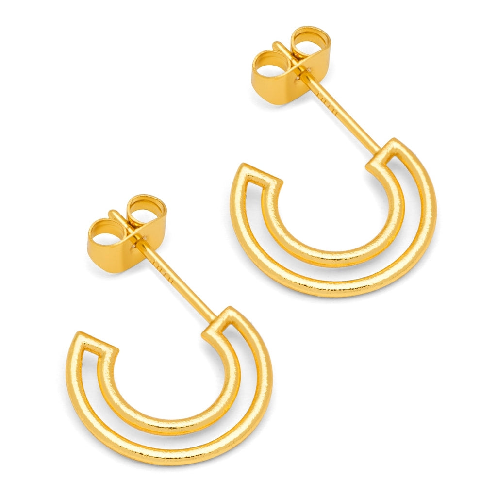 LULU Copenhagen Shape Hoops Paire Hoops Gold Plated