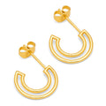 Shape Hoops Paire - Gold Plated