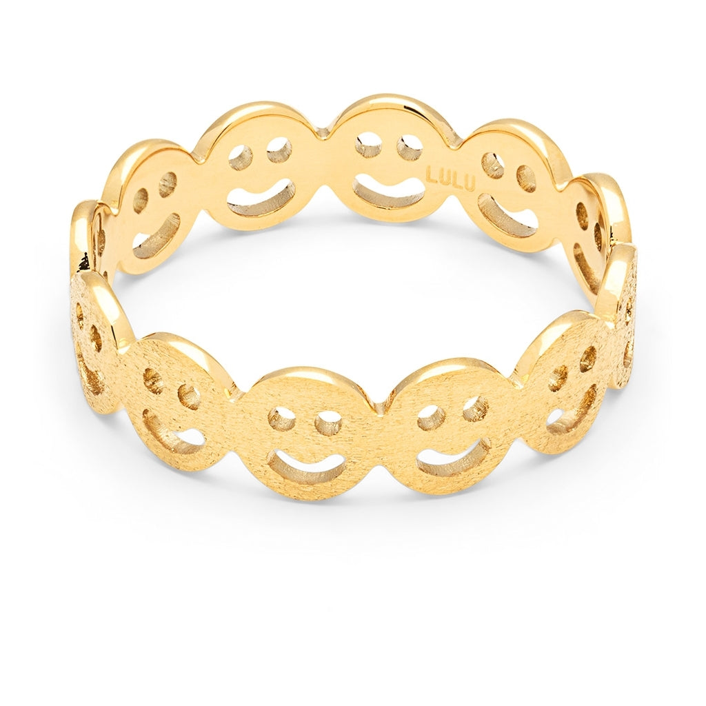 LULU Copenhagen Smile Anneau Rings Gold Plated