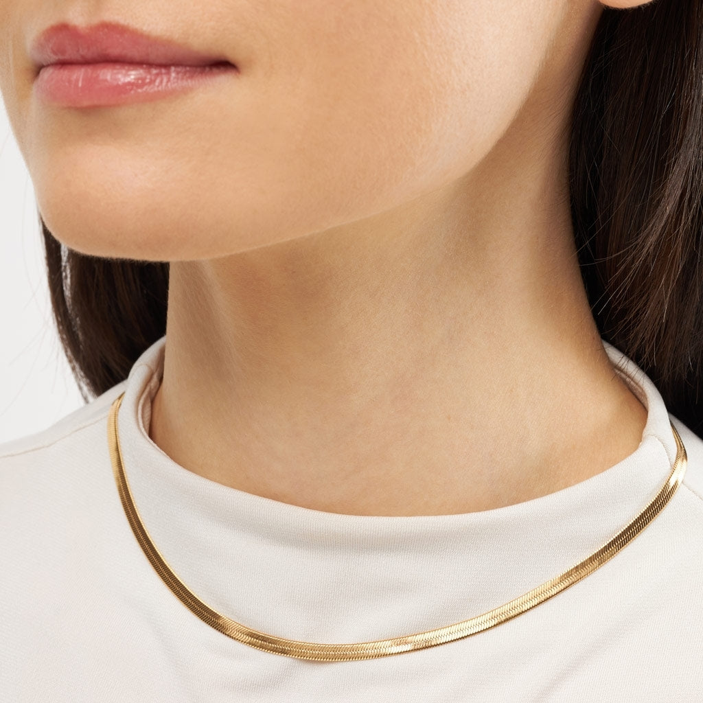 LULU Copenhagen Snake Collier plaqué or Necklaces Gold Plated
