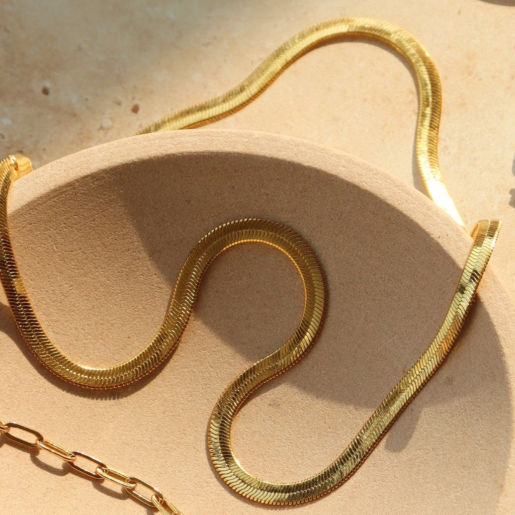 LULU Copenhagen Snake Collier plaqué or Necklaces Gold Plated