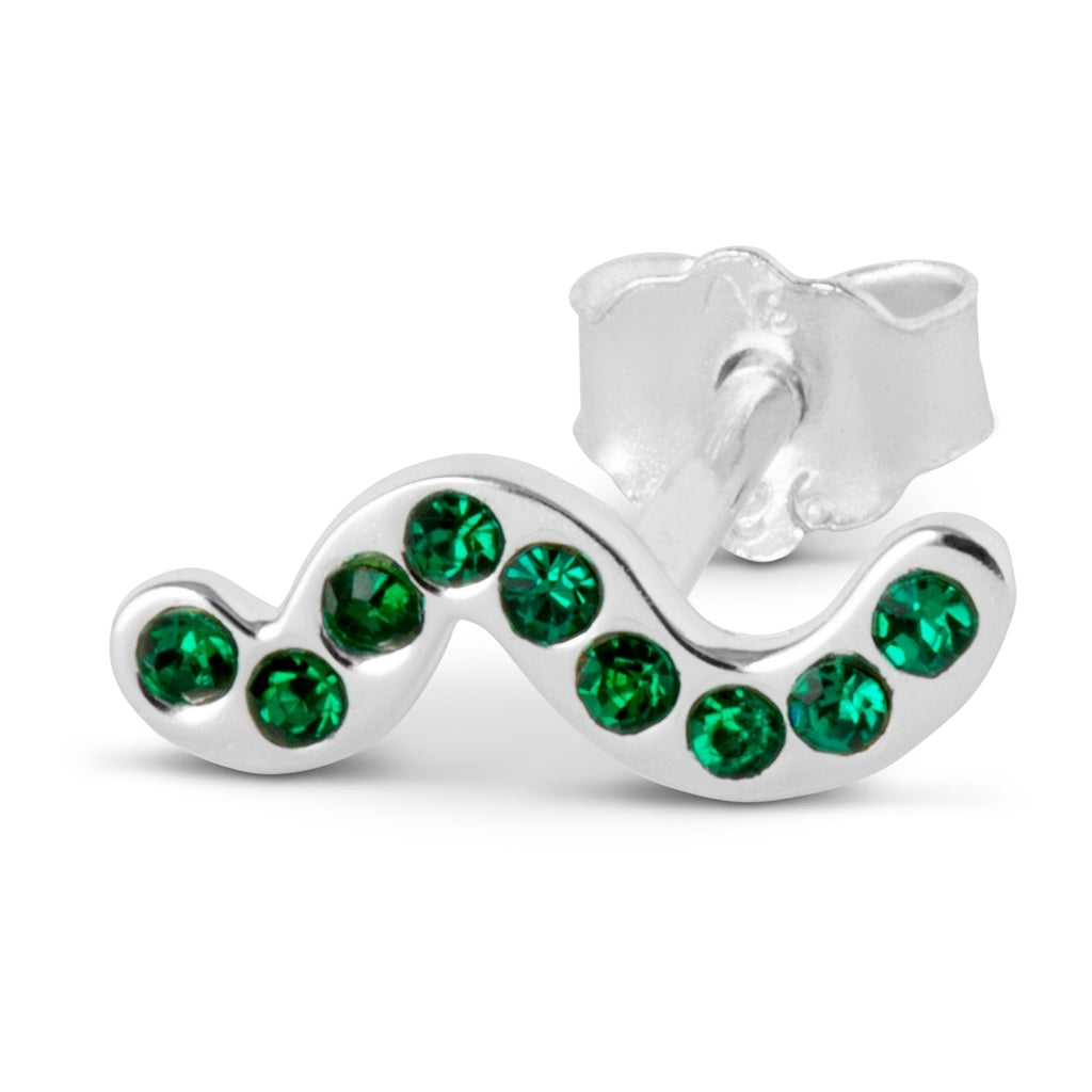 LULU Copenhagen Snaky boucle d'oreille 1 pièce Ear stud, 1 pcs Green