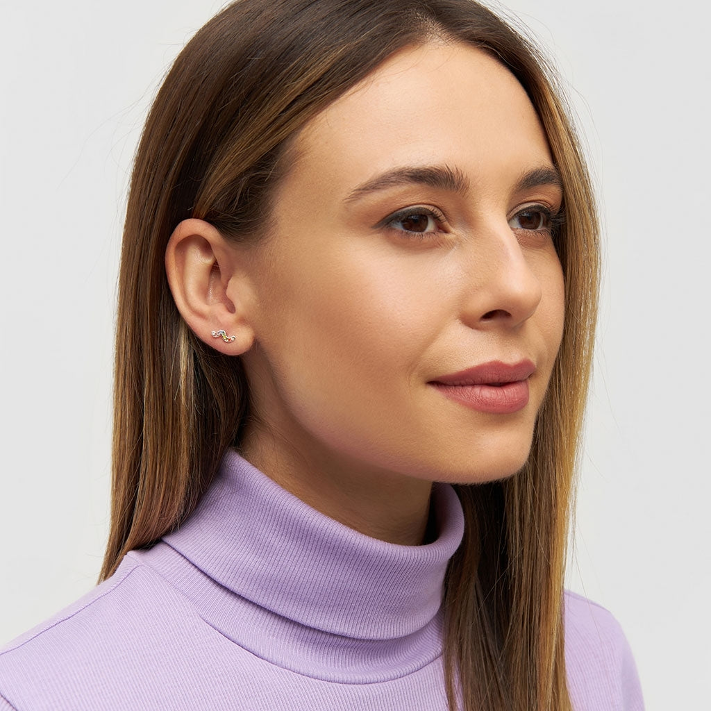 LULU Copenhagen Snaky boucle d'oreille 1 pièce Ear stud, 1 pcs Rainbow