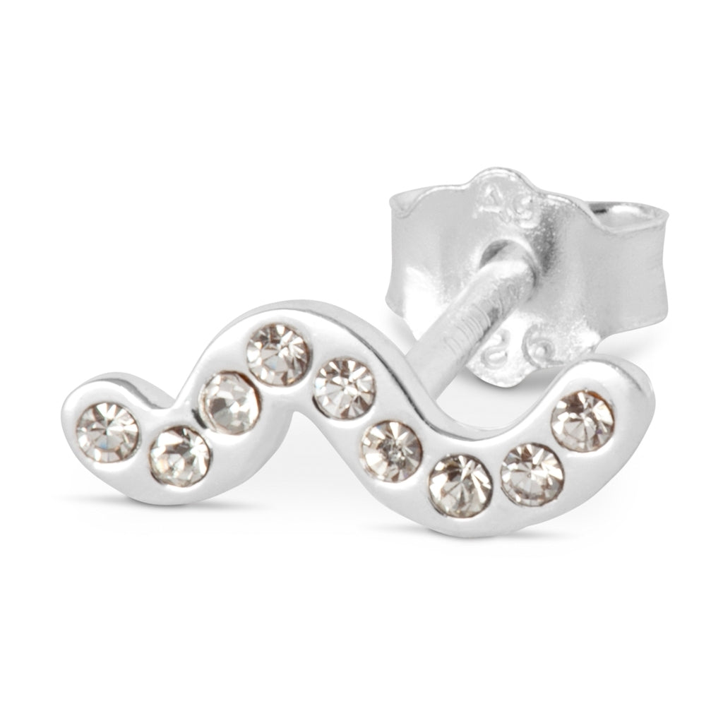 LULU Copenhagen Snaky boucle d'oreille 1 pièce Ear stud, 1 pcs White