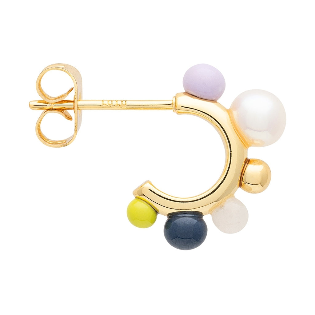 LULU Copenhagen Space Hoops Paire plaqué or Hoops Milky Way