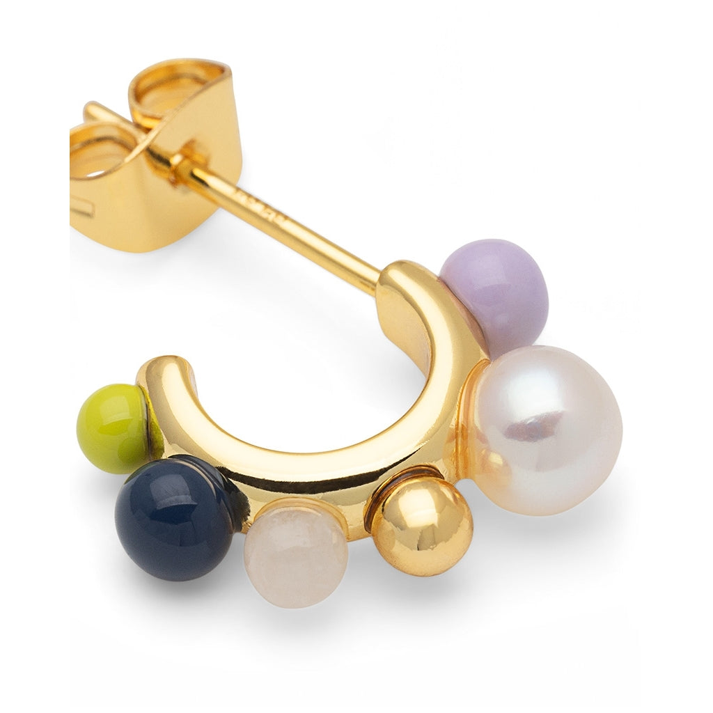 LULU Copenhagen Space Hoops Paire plaqué or Hoops Milky Way