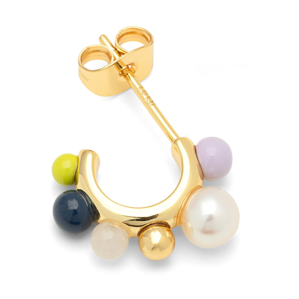 LULU Copenhagen Space Hoops Paire plaqué or Hoops Milky Way