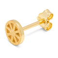 Spinning Wheel boucle d'oreille 1 pièce - Gold Plated