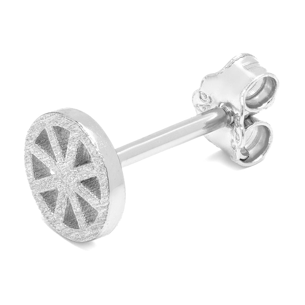 LULU Copenhagen Spinning Wheel boucle d'oreille 1 pièce Ear stud, 1 pcs Silver