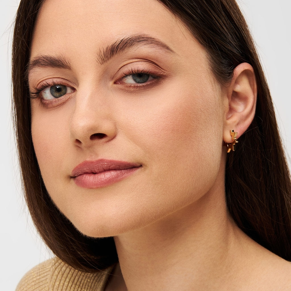 LULU Copenhagen Star Hoops paire Hoops Gold Plated