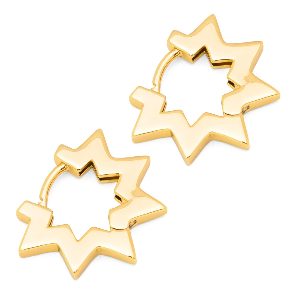 LULU Copenhagen Star Hoops paire Hoops Gold Plated