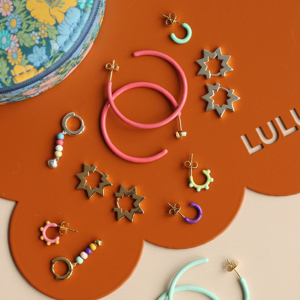 LULU Copenhagen Star Hoops paire Hoops Silver Plated
