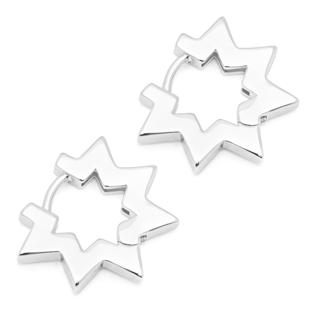 LULU Copenhagen Star Hoops paire Hoops Silver Plated