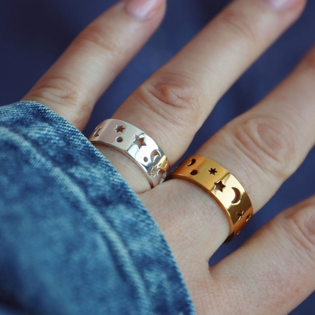 LULU Copenhagen Stardust Bague Rings Gold Plated