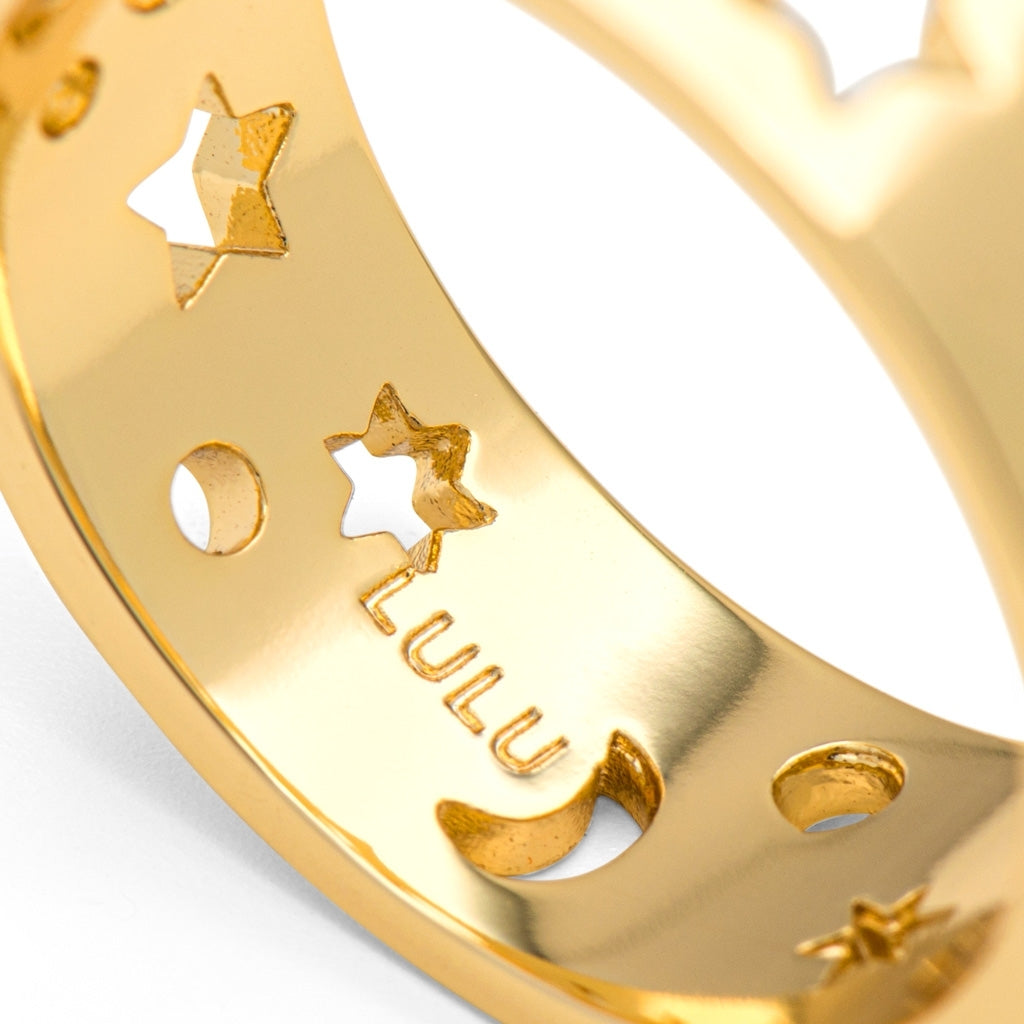 LULU Copenhagen Stardust Bague Rings Gold Plated