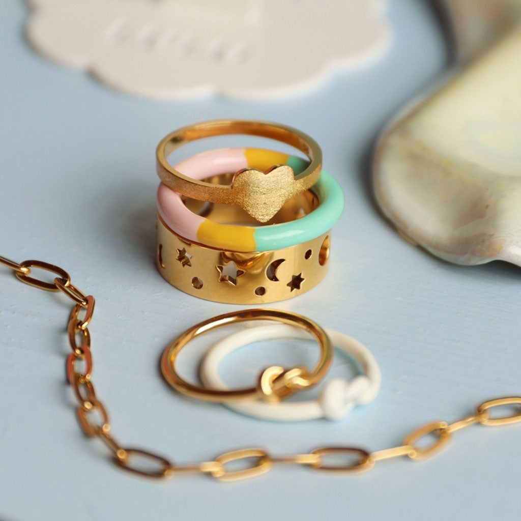 LULU Copenhagen Stardust Bague Rings Gold Plated