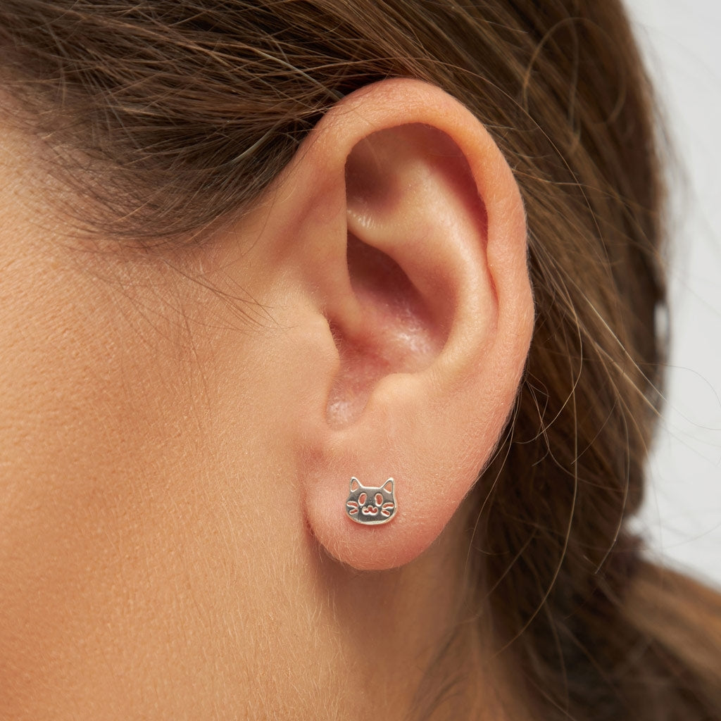 LULU Copenhagen The Cat boucle d'oreille 1 pièce Ear stud, 1 pcs Silver Plated