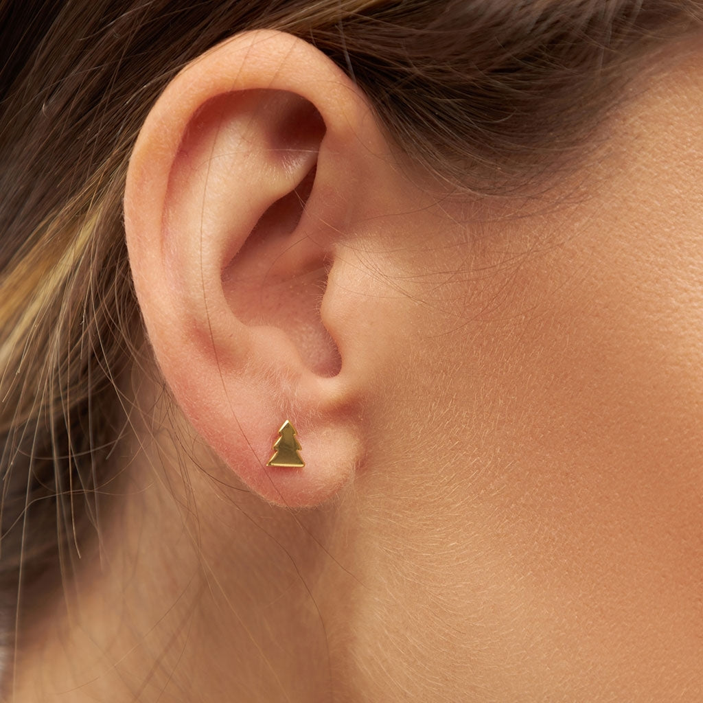 LULU Copenhagen The Tree earring 1 pcs Ear stud, 1 pcs Gold Plated