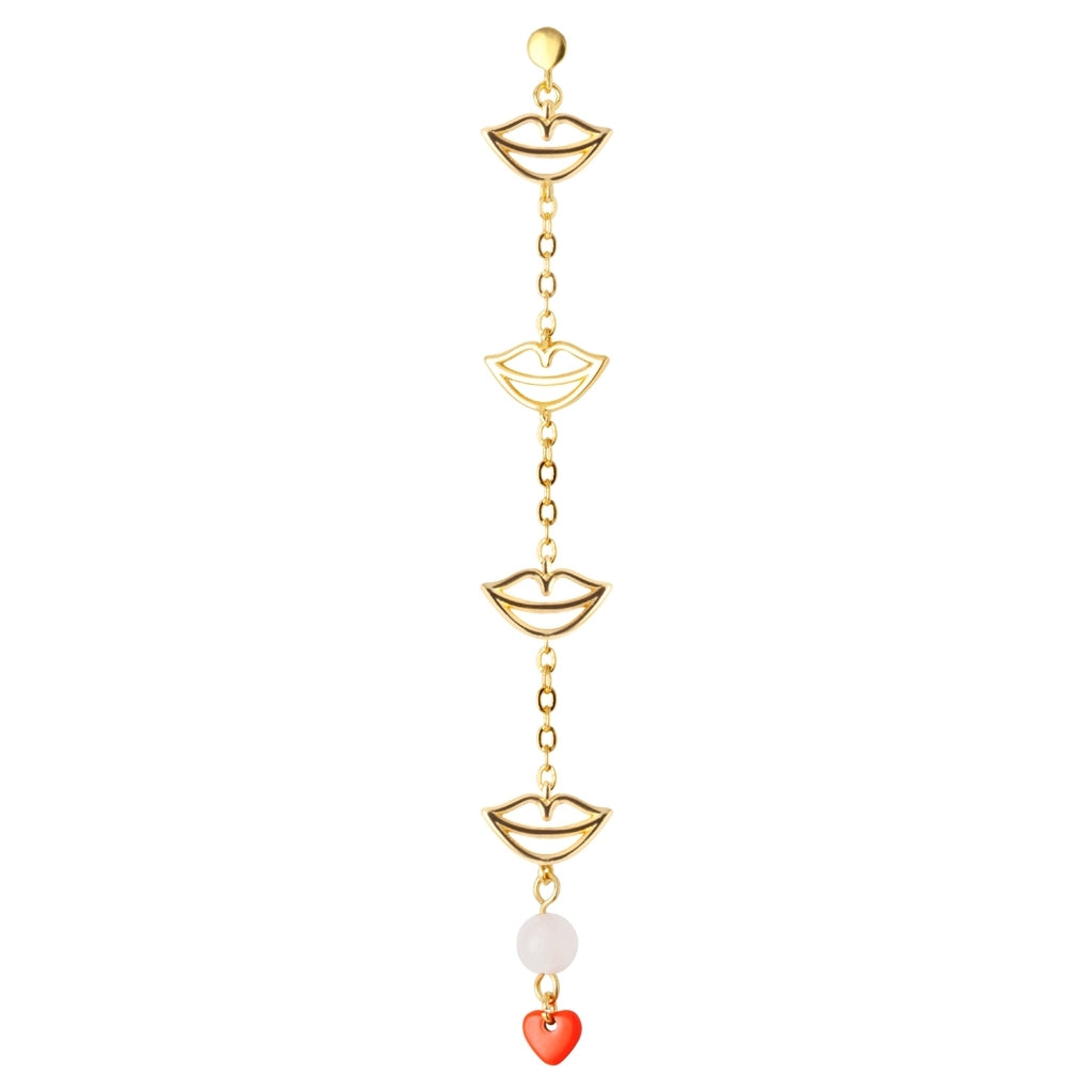LULU Copenhagen Topping Long 4 Secrets boucle d'oreille 1 pièce Ear stud, 1 pcs Gold Plated