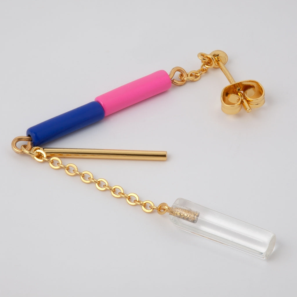 LULU Copenhagen Topping Long Crystal boucle d'oreille 1 pièce Ear stud, 1 pcs Gold Plated